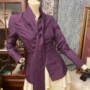 Royal Purple Rock & Republic 100% silk blouse